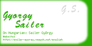 gyorgy sailer business card